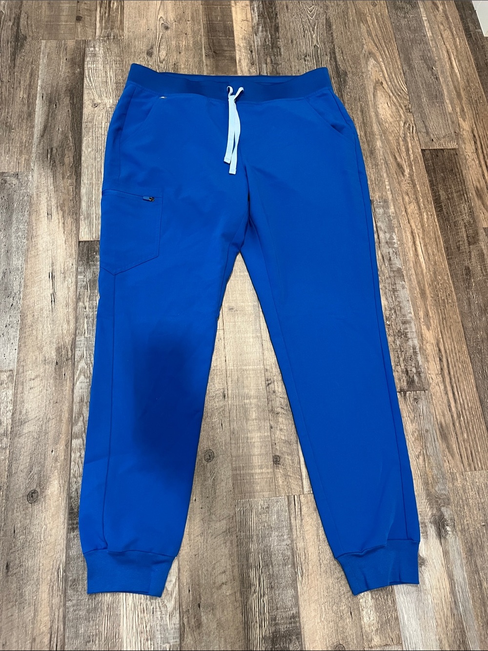 Figs Blue Women’s Jogger Style Scrub Pants Size Large